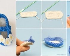 Vintage Mary Jane Baby Booties (free pattern)