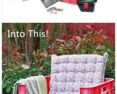 How To Upcycle A Plastic Fruit Crate Into A Garden Armchair