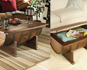 Build A DIY Whiskey Barrel Coffee Table