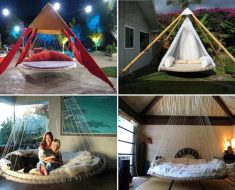 Quick Tip – Recycled Trampoline Hanging Bed!