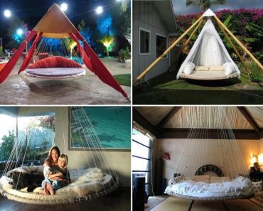 Quick Tip – Recycled Trampoline Hanging Bed!