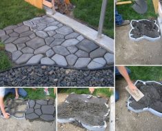 DIY Cement Cobblestone Path Tutorial