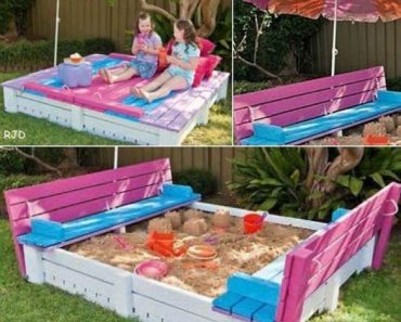 Covered Sandbox With Benches