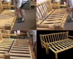 Furniture Log Sofa Futon