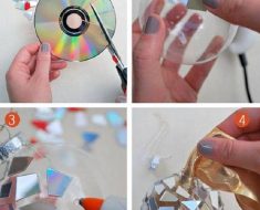 Recycled CD Mosaic Ornaments