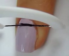 DIY Striped Nail Art Using Dental Floss